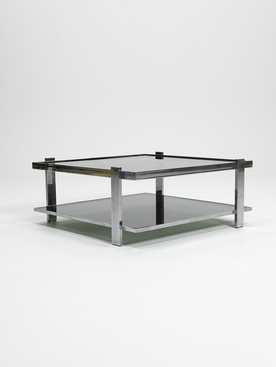 Image 1 of Tavolino da caffè in cromo e vetro, Italia, anni '70