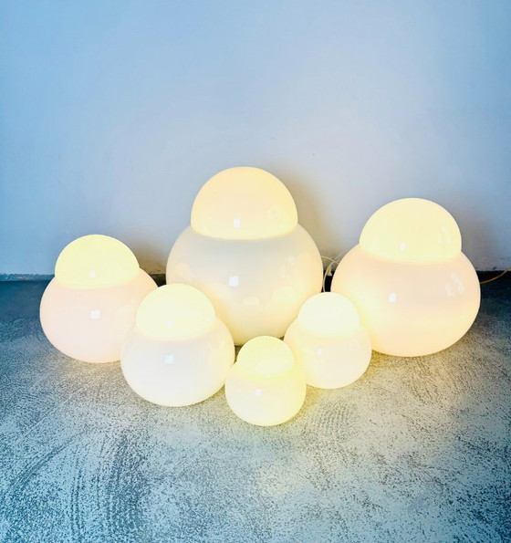 Image 1 of Ensemble complet de lampadaires Daruma par Sergio Asti pour Candle, Italie, années 1970