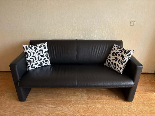 Leolux Fiabo Canapé 2 ½ places, cuir Wapiti noir