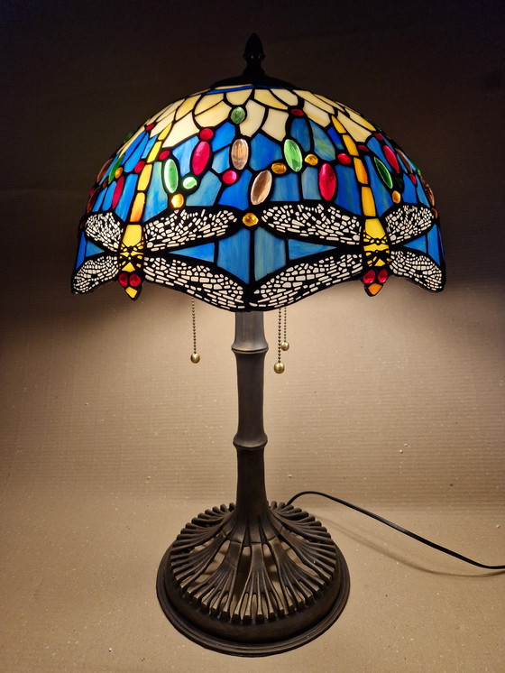 Image 1 of Vintage Tiffany-style table lamp 70x40