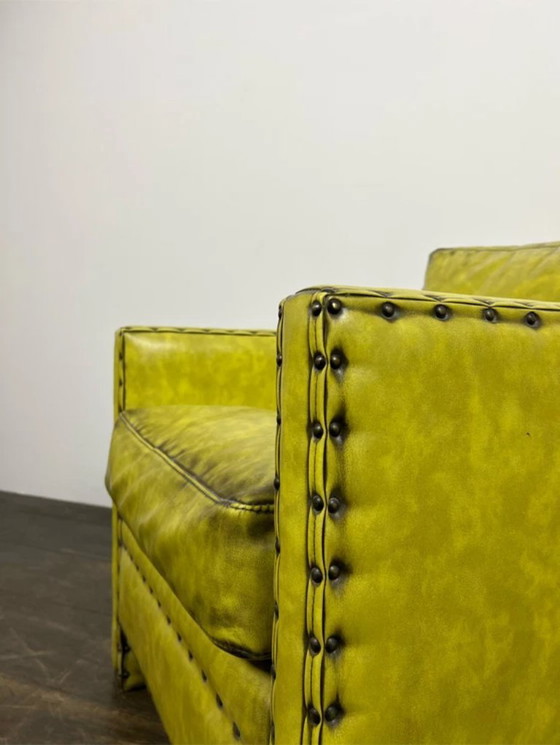 Image 1 of Unieke vintage lederen fauteuil