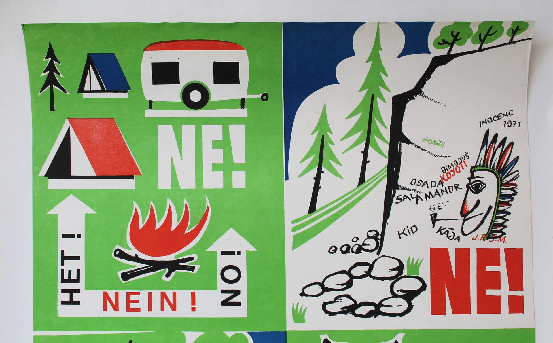 1970's Tourist Information Poster NO! HET! NEIN! | €70 | Whoppah