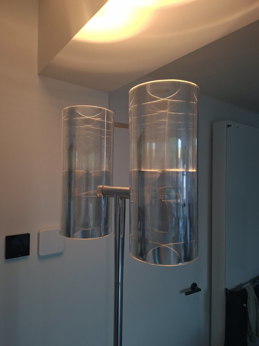 Lámpara de pie óptica Pallucco de Hannes Wettstein – vloerlampen, Glass, Metal