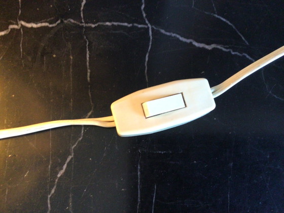 Image 1 of Lampe de table vintage Potterie de Schuur, milieu du siècle, avec abat-jour d'origine
