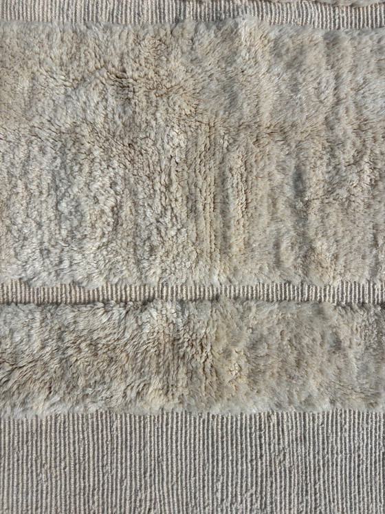 Image 1 of Tappeto marocchino in lana bianca Mrirt 200x320cm- Tappeto berbero marocchino Beni Ourain