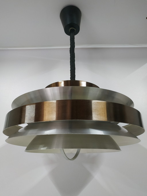 Lampe annulaire de plafond de style scandinave par Herda, années 60-70 (réglable en hauteur)