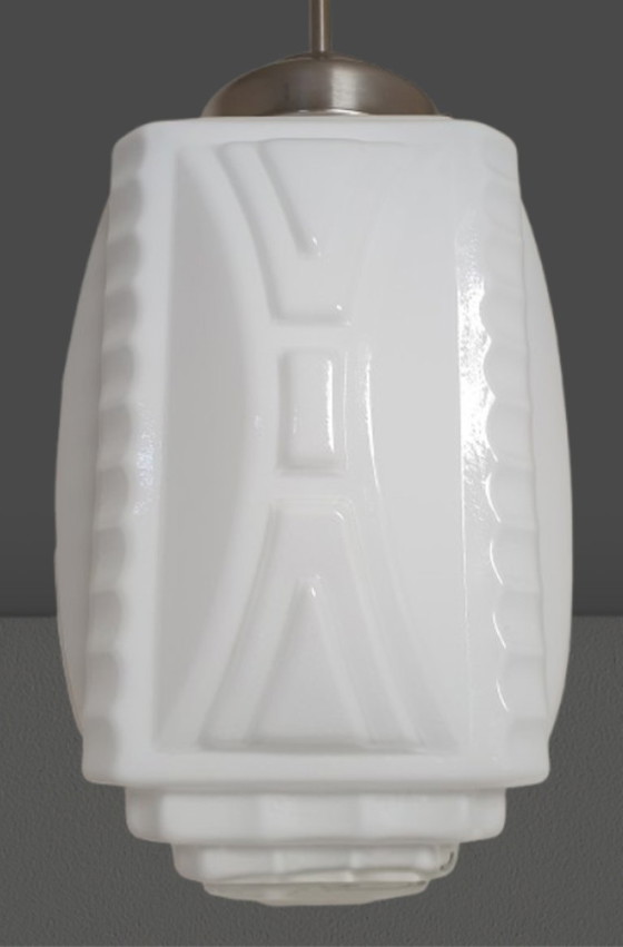 Image 1 of Art Deco hanglamp opaline glas 