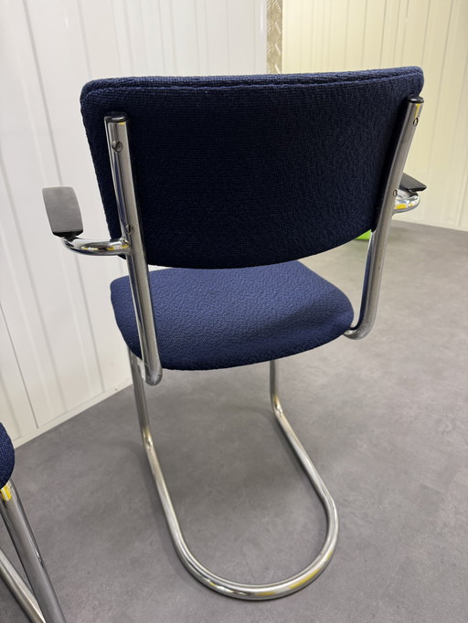2x Gispen 208 Tube Frame Dining / Office Chair
