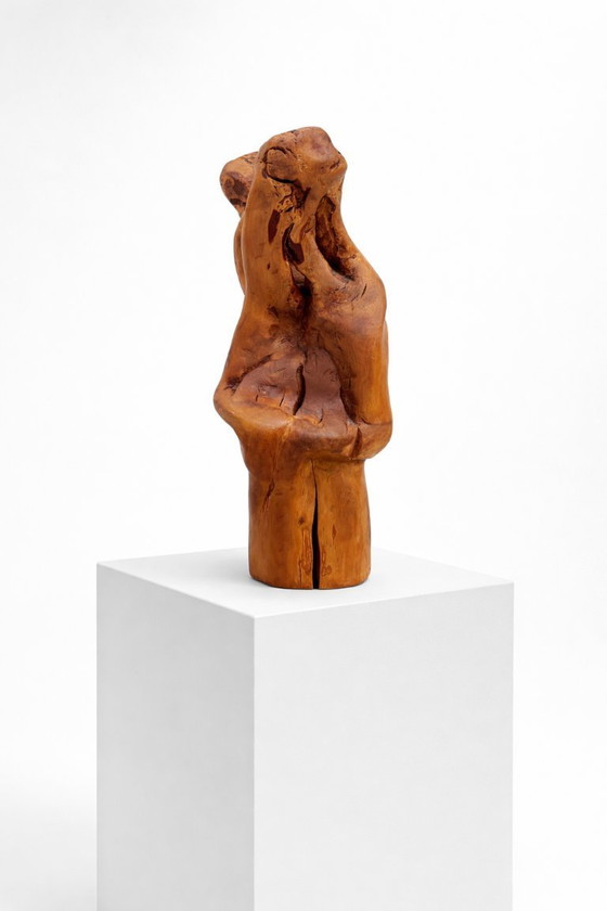 Image 1 of Vintage wooden statue sculpture