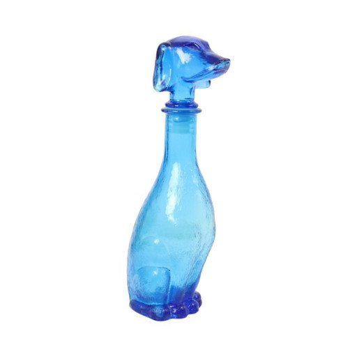 Vintage Karaf Teckel Blauw Empoli