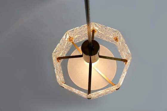 Image 1 of Vintage Sculptural Glass Pendant Lamp attributed to Kamenický Šenov, 1970s