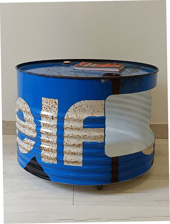 Image 1 of Contenitore di design realizzato con barili di metallo riciclati. Un pezzo unico