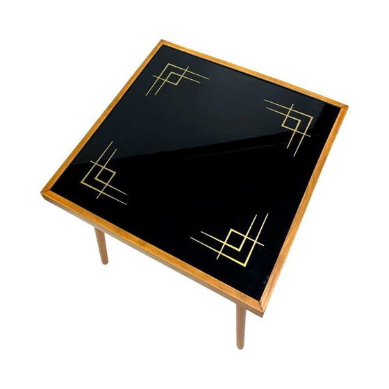 Image 1 of Mesa de centro Alfred Busch, Alemania, década de 1960, vidrio y madera de haya