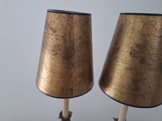 2 hohe Tischlampen aus Messing/Bronze, vermutlich von Kullmann – Brass (photo 2 of 5)
