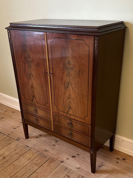 Image 1 of Armoire de rangement Art Déco danoise vintage, années 1940 - Armoire en bois scandinave