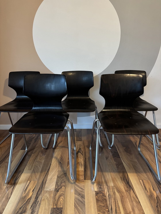 Image 1 of 5 Pagholz chairs by Flötotto, 1960s–1970s