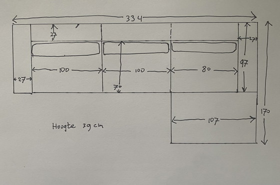 Image 1 of De Sede Ledersofa mit Chaise Longge