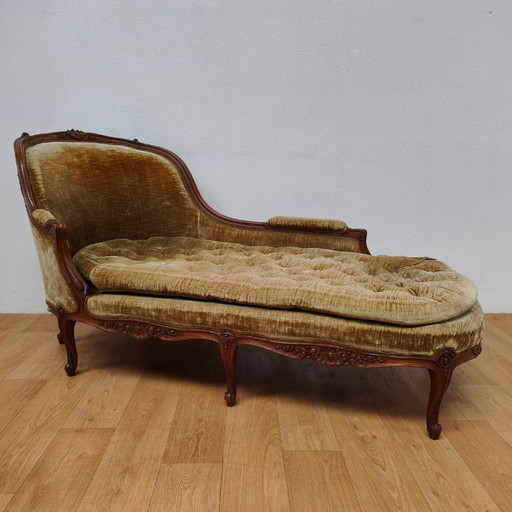 Chaise longue Luis XV antigua, sofá tumbona