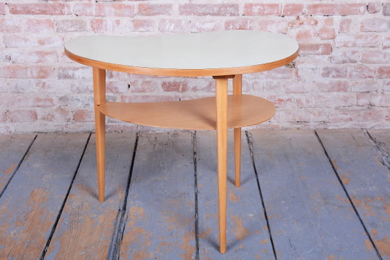 Tavolino Mid-Century originale, Faggio, Compensato, Ben conservato, Ceco, anni '50 – Tavolini, Legno (photo 7 of 8)