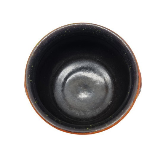 Image 1 of Vaso di fiori in lava arancione vintage