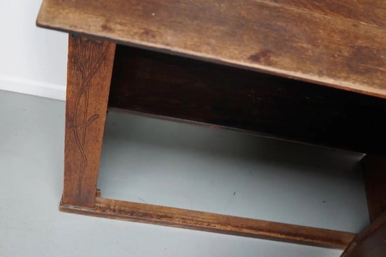 Image 1 of Coppia di vetrine/armadietti da farmacia antichi in rovere olandese in stile Art Nouveau, ca. 1904