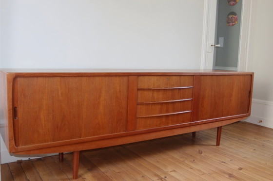 Grande credenza vintage in teak danese 1960 – Roche Bobois, Credenze, Legno (photo 2 of 13)