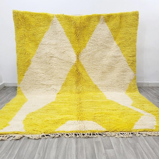 Elegant Marokkaans tapijt – Handgemaakt Atlasgebergte wol 200cmx300cm – vloerkleden en tapijten, Cotton