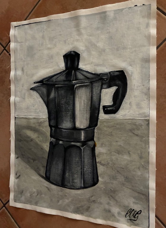 Coffee Maker – Walter Geraci, Paintings & Drawings, Canvas (photo 3 of 11)