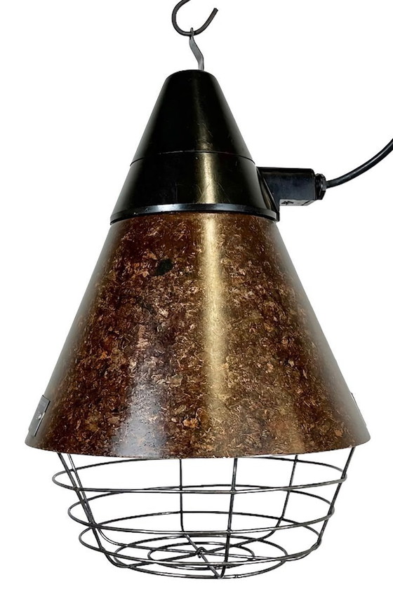 Image 1 of Lampada a sospensione industriale in bachelite marrone di VEB Narva, anni '60
