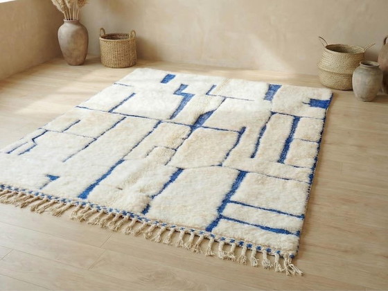 Image 1 of Handmade pure wool rug, traditional craftsmanship, 2/3 m
