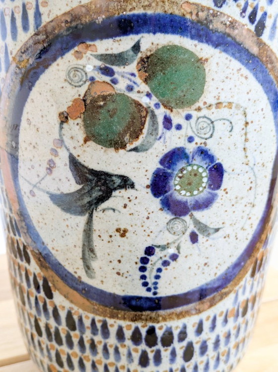 Large hand-painted 32 cm Mexican Tonalá pottery vase 1970s – Ceramic, Vintage (photo 6 of 13)