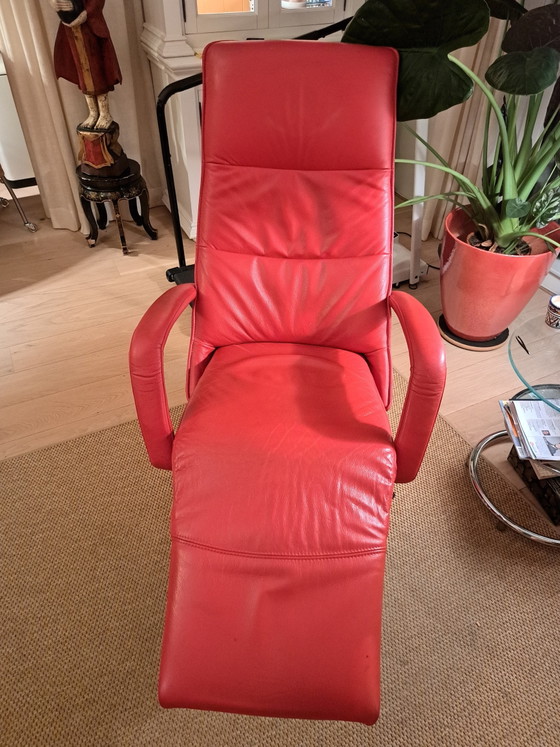 Poltrona relax Prominent in pelle rossa – Poltrone relax, Calfskin (photo 4 of 5)