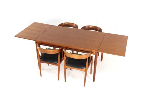 Johannes Andersen pour Christian Linneberg table de salle à manger rectangulaire allongée vintage Dane