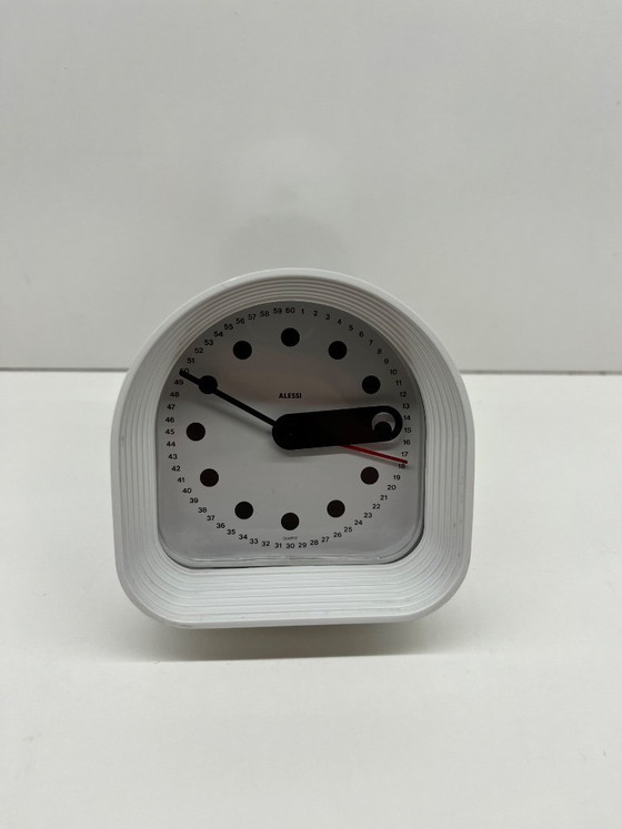 Image 1 of Joe Colombo Optic 02 Alessi ABS White Alarm Clock, Italian Design, Collector's Item