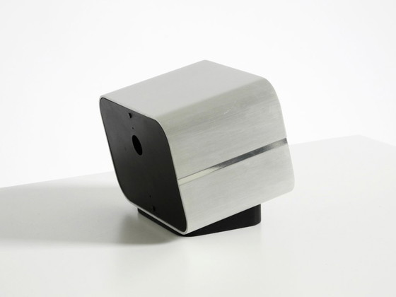 Image 1 of Horloge de table SABA originale, très rare et de grande taille, avec boîtier en aluminium, datant de 1975.