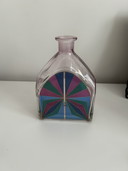 Luigi Bormioli Vintage 1970s Geometric Art Glass Decanter