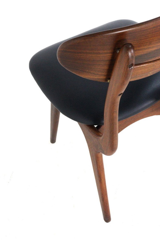 Image 1 of Ensemble de 4 chaises AWA 'Weert' vintage rembourrées