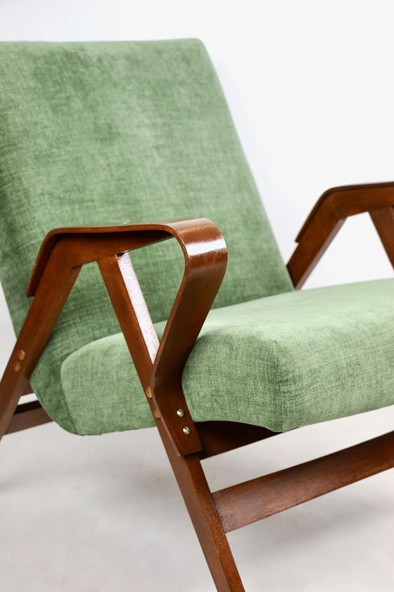 Image 1 of Czech Tatra Armchair In Olive Green Attributed To Frantisek Jirak, 1970S