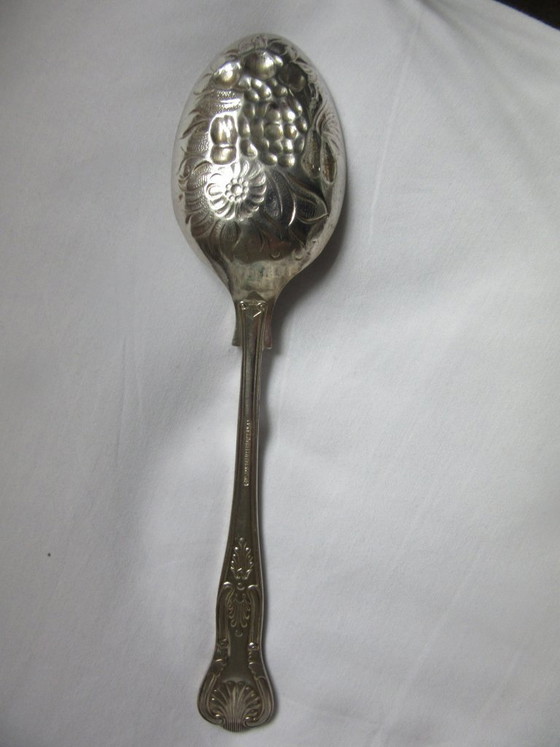 Image 1 of Berry Spoon EPNS A1 Sheffield England Silverplate Art Nouveau Style