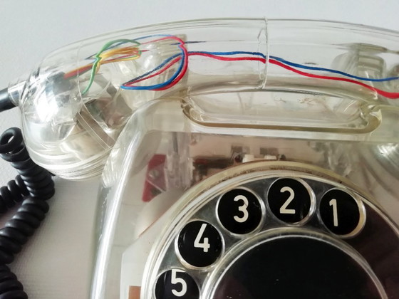 Image 1 of Transparent rotary phone Delft PTT 1985