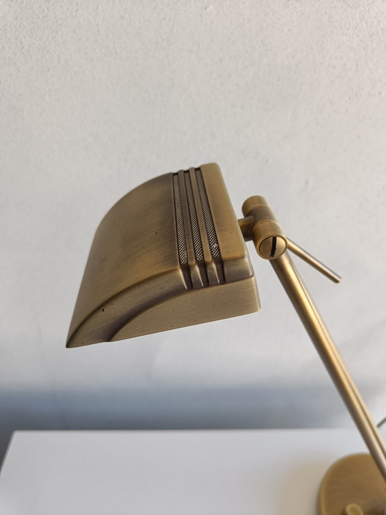 Lampada da scrivania vintage in ottone di Hillebrand Leuchten, Germania, anni '70, design minimalista (photo 5 of 9)