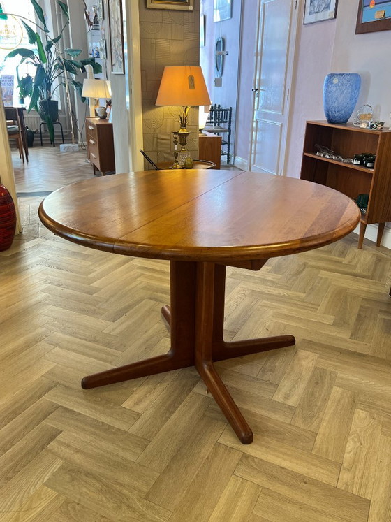 Vintage Teak Round Dining table, Ks Mobler, Denmark 1960s – Korup Stolefabrik, Wood (photo 4 of 10)