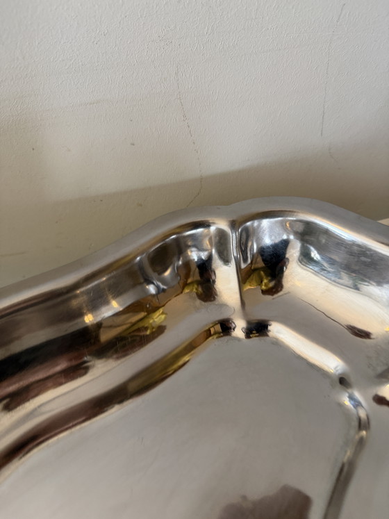 Chrome Vintage Serveerschaal – Tafelaccessoires (photo 6 of 6)