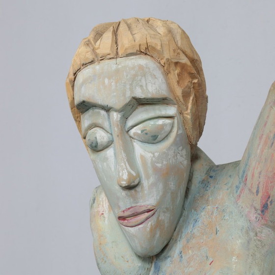 Image 1 of Gesneden houten sculptuur van Tom de Munk-Kerkmeer, Australië, jaren 1990.