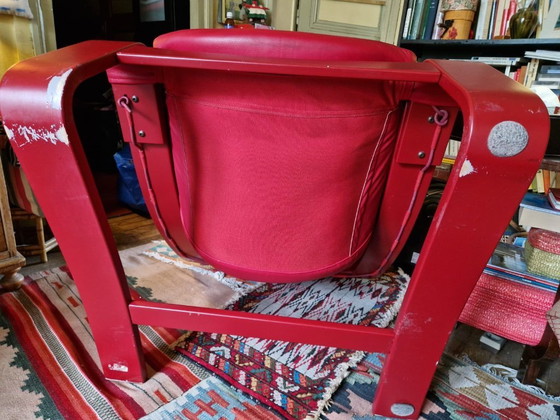 Image 1 of MAGNIFICA POLTRONA IN PELLE ROSSA ROCHE BOBOS