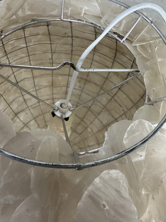 Image 1 of Lampadaire vintage XL en capiz