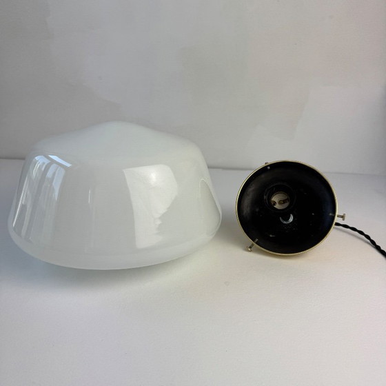 Image 1 of SOSPENSIONE OPALINE ANTICA XL 26 CM VINTAGE