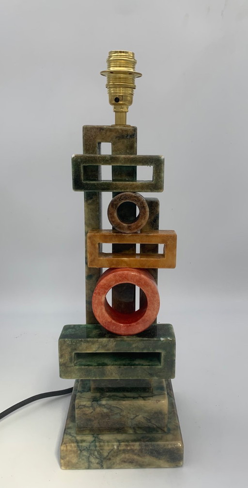 Volterra alabaster table lamp, 1960, Cooperativa Artieri