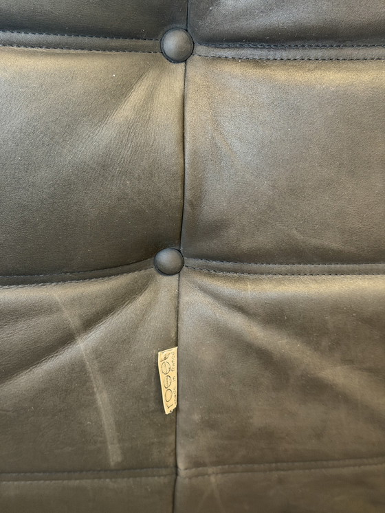 Image 1 of Togo 1 zit Ligne Roset in zwart aniline leder
