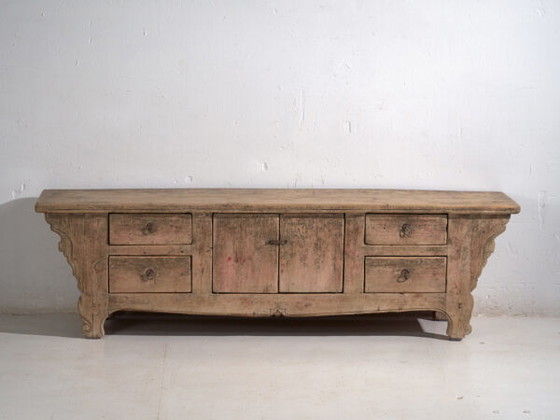 Antique low sideboard in pine wood – China, circa 1920 – Iron (photo 31 of 40)